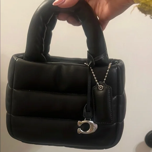 Black Quilted Handbag - Picture 2 of 4
